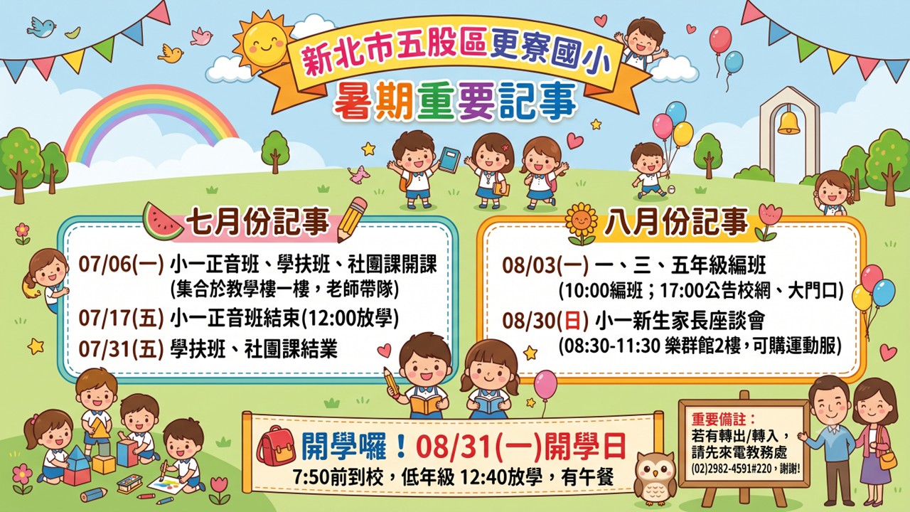 115暑假重要記事